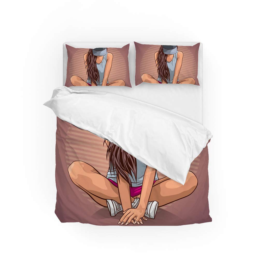 Housse de couette et taies d'oreiller pour une chambre style hôtel