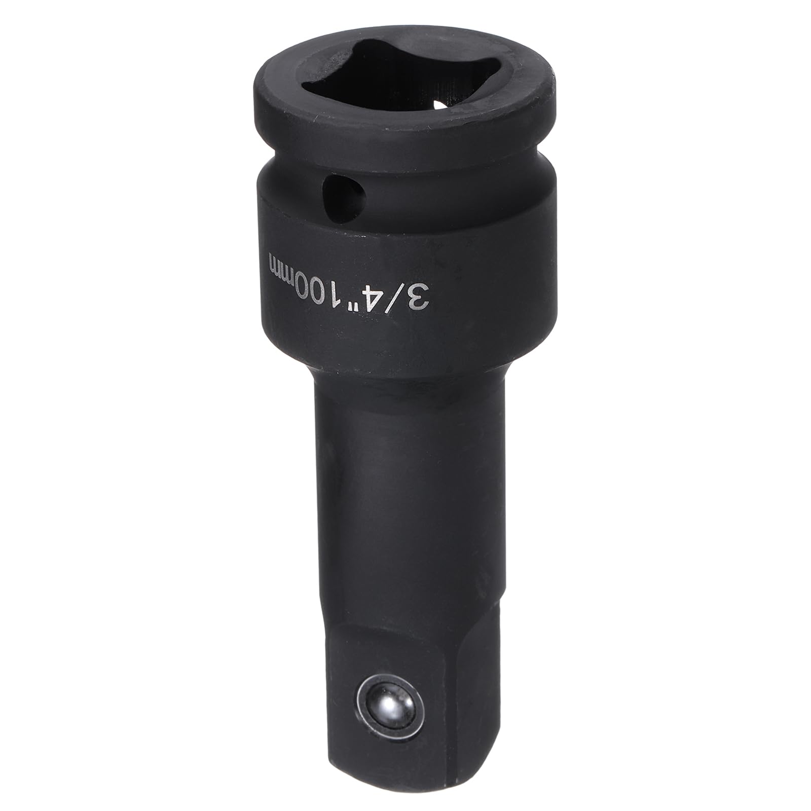 sourcing map Impact Socket Extension Bar 3/4" Square Drive 4" Long CR-V Steel Extension Rod Ratchet Wrench Driver Adapter for Axle Nut Sockets, Black