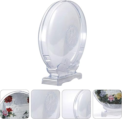 Miniatura 7 de Hemoton Caja de almacenamiento transparente de la torta del té Puerh, recipiente de Gong Fu Puer, soporte de almacenamiento de platillo de té,