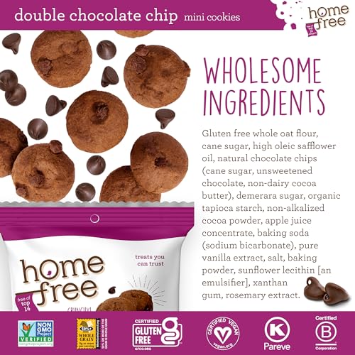 Homefree ASINPPOSPRME38866 Mini Double Chocolate Chip Cookies, Gluten Free thumb #1