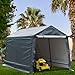 Abba Patio 8 x 14 Feet Storage Shelter Outdoor Shed Heavy Duty Canopy | Rollup Door, Grey