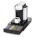Nifty Vertuoline Rolling Coffee Pod Drawer – Satin Black Finish, 40 Pod Capsule Holder, Compact Under Coffee Pot Storage, Office or Home Kitchen Counter Organizer