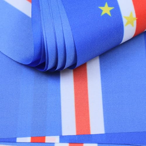Image of AZ FLAG Cape Verde 6 meters BUNTING Flag 20 flags 9'' x 6'' - Cape Verdean STRING flags 15 x 21 cm