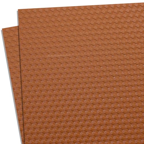 HOLSTEX Thermoform Sheet - (Basketweave Texture) - (.093 Thickness) - (8in x 8in Sheet) - (London Tan) - (2 Sheets) - for Holster Making, DIY Cosplay, Airsoft Armor