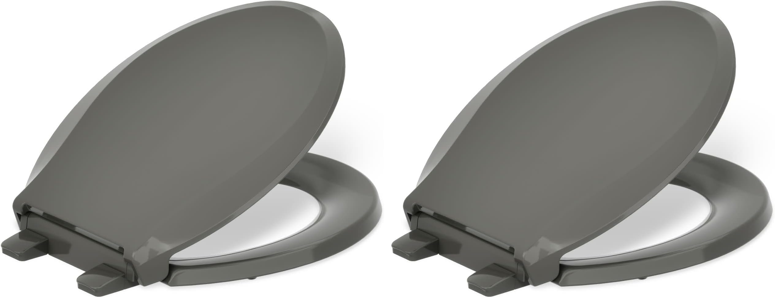 KOHLER 4639-RL-NY Cachet ReadyLatch Round Toilet Seat Soft Close, Thunder Grey (Pack of 2)