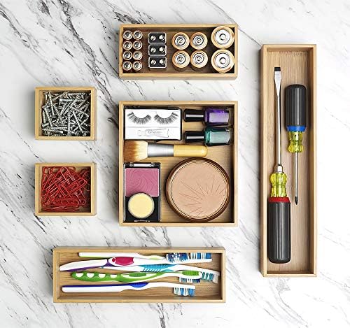 Miniatura 2 de Whitmor Organizadores de cajones de bambú de 6 piezas