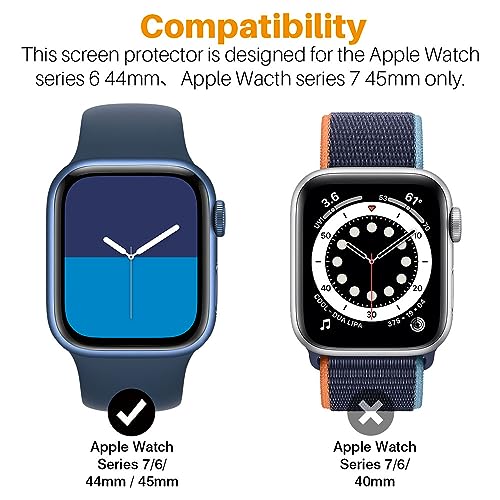 Image of LK 8 Pack for Apple Watch 44mm Screen Protector Series 6 /5 SE2 [Upgrade Soft Film] [Self-Healing] Ultra-thin Film, Screen Protector Apple Watch 44mm, Anti-Scratch, Touch Sensitive