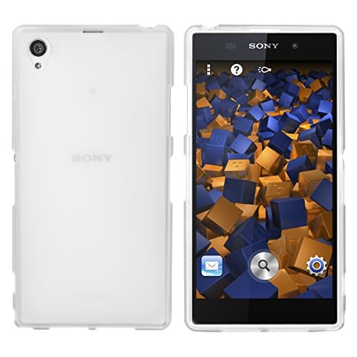 mumbi skal kompatibel med Sony Xperia Z1 mobiltelefon fodral mobiltelefonskal, transparent vit