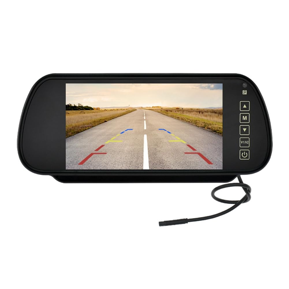 CTRLZS Moniteur de Rétroviseur LCD de Voiture de 7 Pouces, Écran de Stationnement, Assistance à L'Affichage Automatique pour Caméra de Recul, Pièces de Rechange