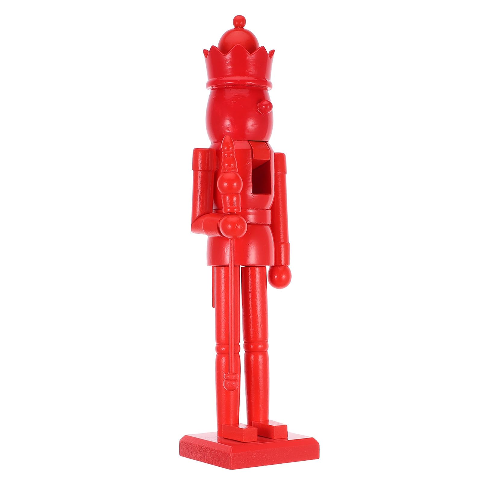 FRCOLOR 2 Pezzi Schiaccianoci in Legno Grezzo Rosso, Soldatino Fai da