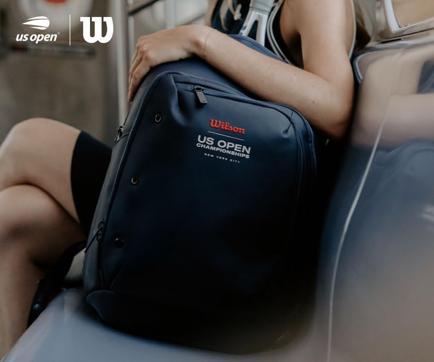 Miniatura 6 de WILSON Mochila de tenis US Open Tour 2025, color azul marino, con capacidad para hasta 2 raquetas