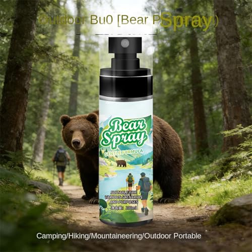 Doğa Yürüyüşü için Ayı Spreyi | 100 ml Hızlı Püskürtme Uzun Menzilli - Yürüyüş Ayı sı - Yürüyüş, Kamp, Hayvan, Aslan, Köpek, Hayatta Kalma, Dış Mekan, Ev Güvenliği, Piknik, Balıkçılık, Bushcraft İçin