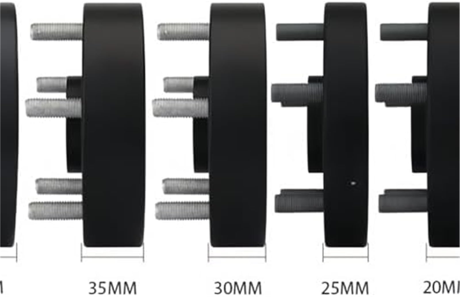 Dystans koła zawieszenia Adaptery dla kół 2-częściowy adapter dystansowy, Alto/do Swift/Alivio/Every/Ciaz/Spacia M12x1,25(BLACK 2PCS 35mm Black)