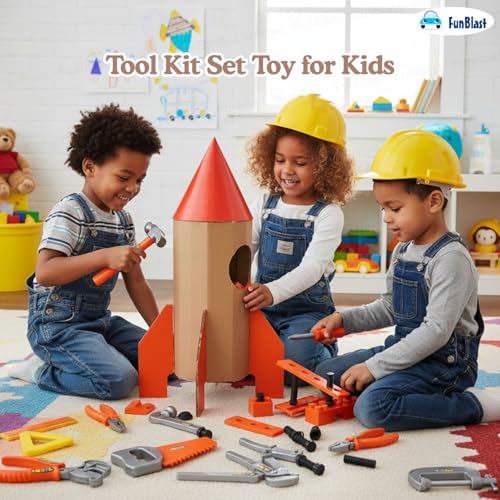 Image of FunBlast Tool Kit Set Toy for Kids, Set of 22 Pcs; Little Engineer Tool Kit Toys, Pretend Play Toys for Boys, Role Play Toys for Toddlers, Learning Toy for Boys, Children (Multicolor)