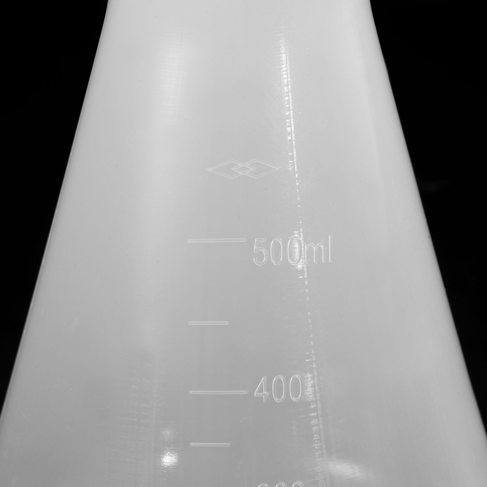 PATIKIL 500ml Matraccio di Plastica Erlenmeyer, 2pz Ampio Pallone Conico da Laboratorio, Chiaro