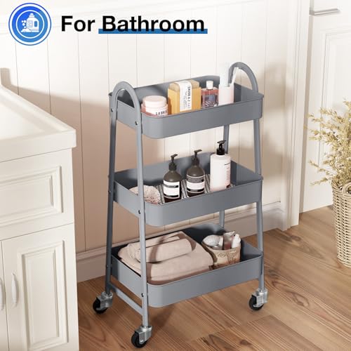 Save 40% on OLIXIS 3-Tier Rolling Storage Cart with Lockable Wheels - Image 5
