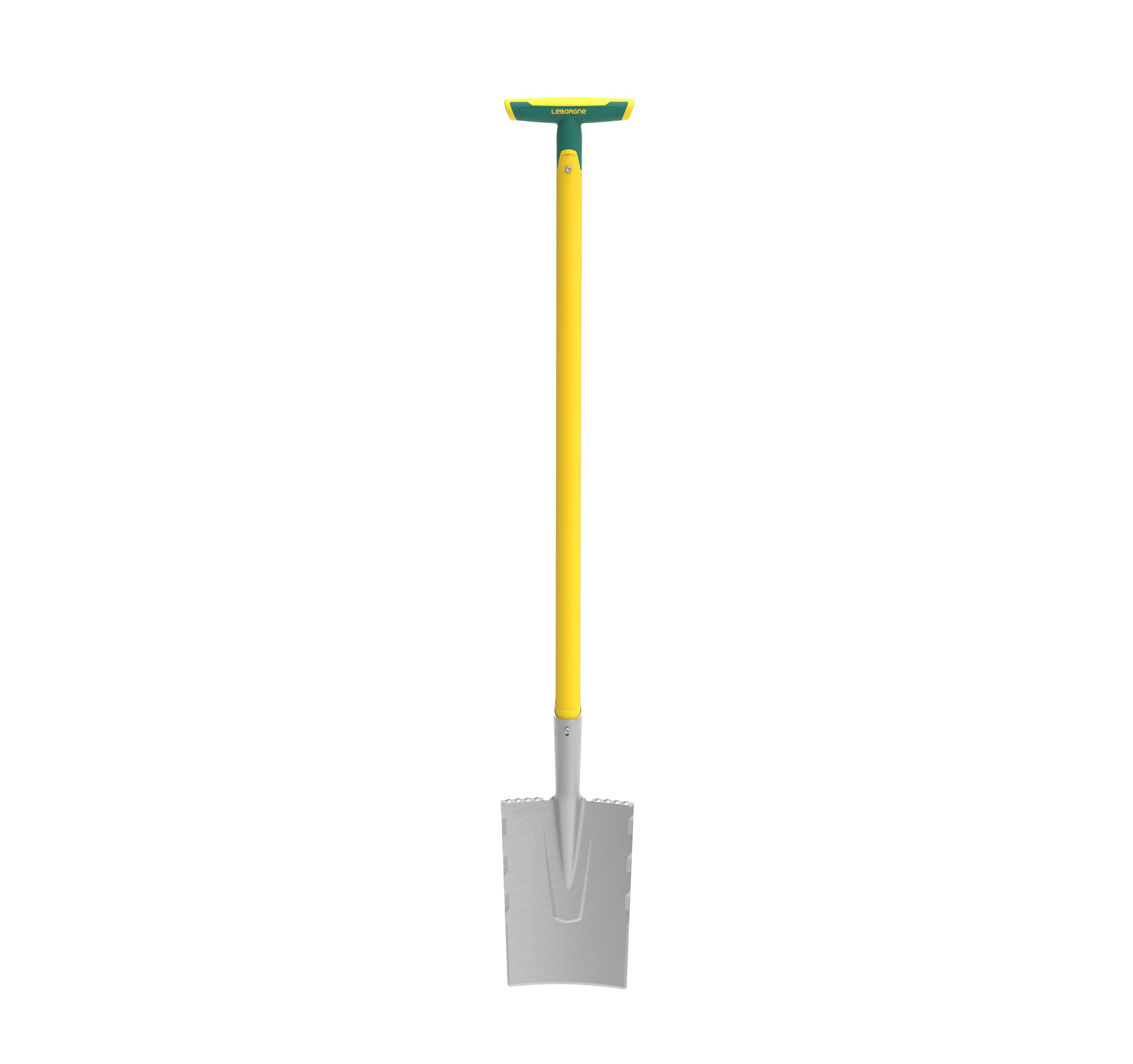 Louchet Senlis – Manche Pommebois – Bêche Trempée avec Lame Nervurée 2,4 mm – Largeur 20 cm x Hauteur Tête 28 cm – Repose-Pieds Antidérapants pour Sols Lourds et Argileux