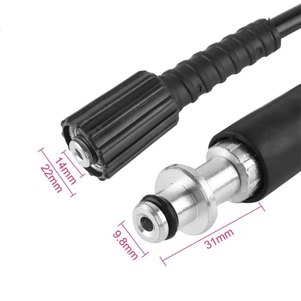 15M Hochdruckschlauch Ersatzschlauch mit M22-14mm Ersatzschlauch für Kärcher K2 K3 K4 K5, Ersatz für Kärcher Systeme 2000-2007 Hochdruckreiniger (ältere Modelle)