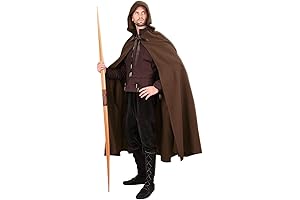 Cotton Medieval Cloak with Hood: Timeless Renaissance Elegance