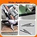 Phyxlyn Cold Knife Blade L-Shaped Windshield Removal Auto Glass Cut Out Knife Bent Blade Compatible with Removing Tool Parts (2 PCS)