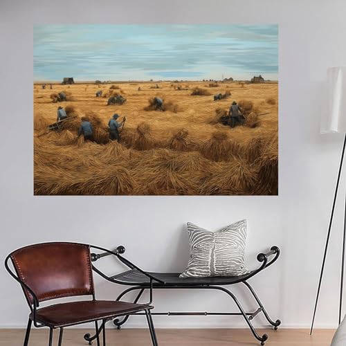 Impression paysage champ de blé FJASKER grand tableau 70x90