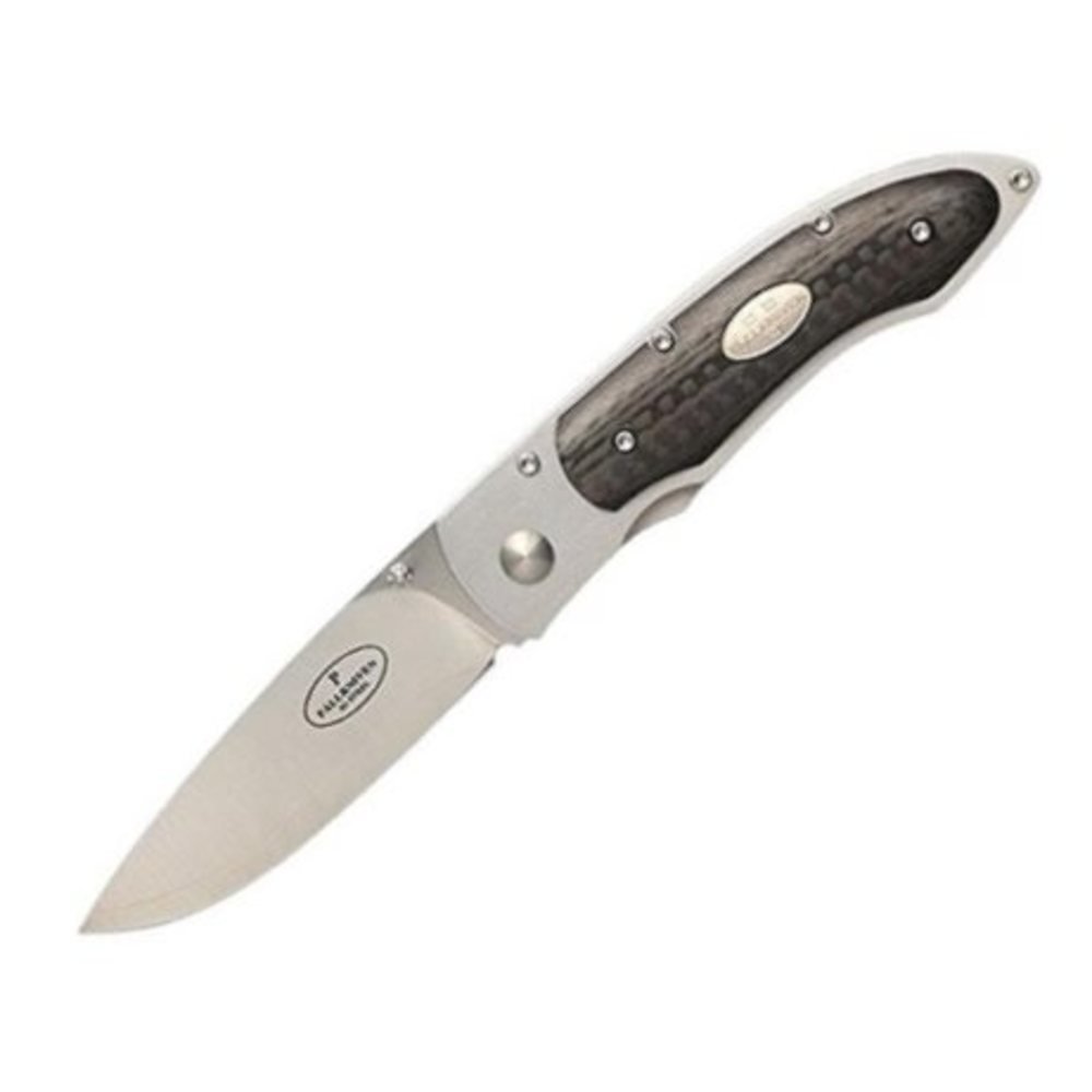Fallkniven P3G couteau pliant en carbone avec lame lisse et étui