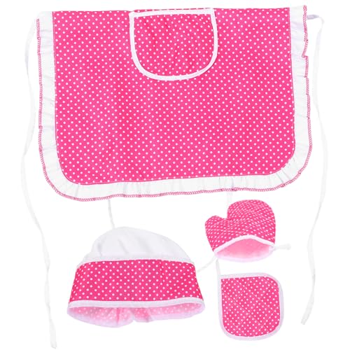 Holibanna Boys and Girls's Cooking Apron Toddler Apron Set Chef Hat Durable Easy to Wear