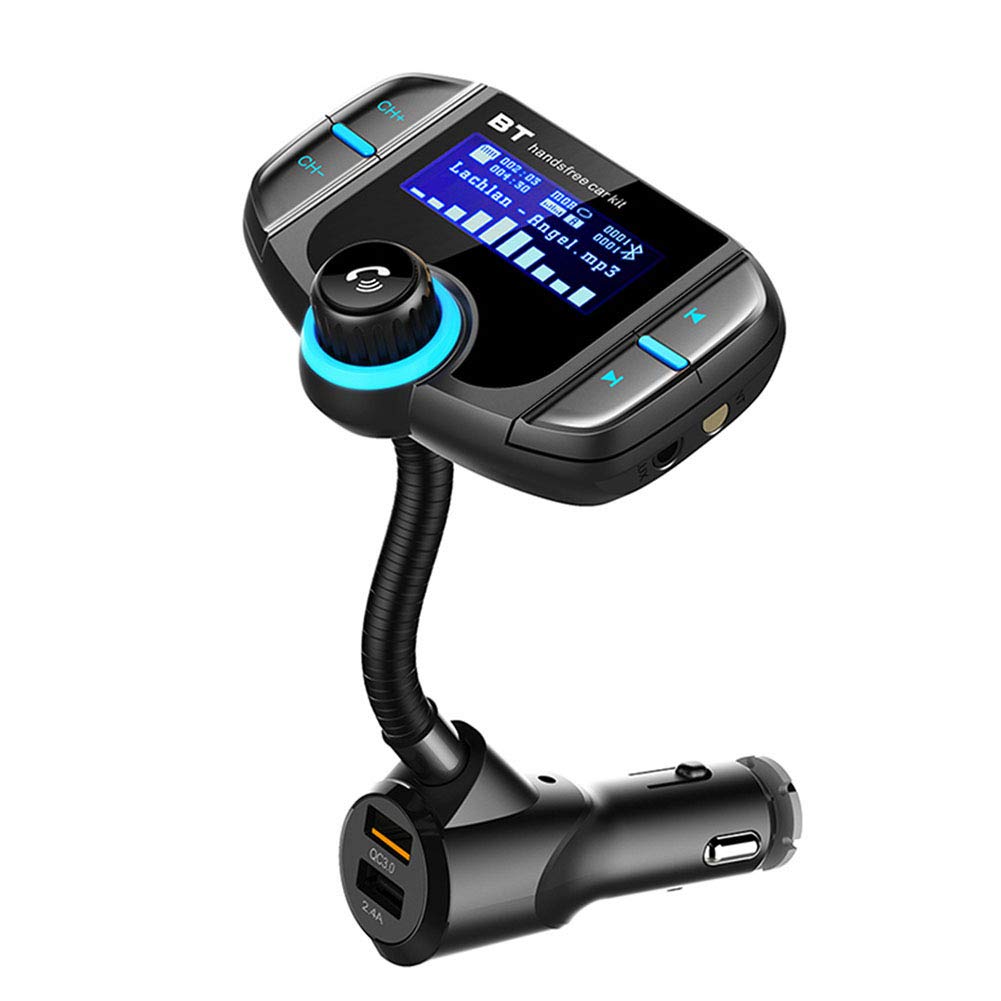 Bluetooth FM Transmitter for Car, Car BT MP3 Player FM Radio Transmitter Dual USB Support TF/SD Card Music Play Handfree Call
