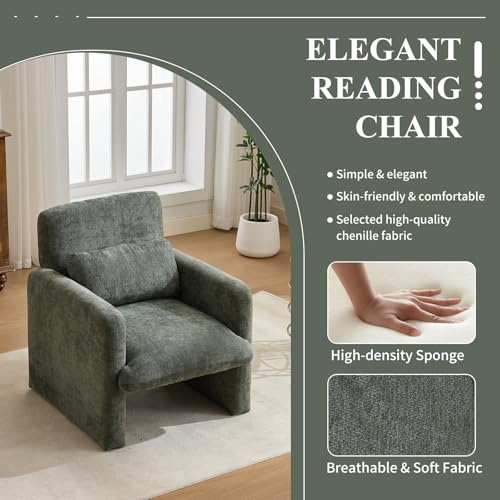 Sillón Escultural Chenille Verde Antiguo miniatura 4