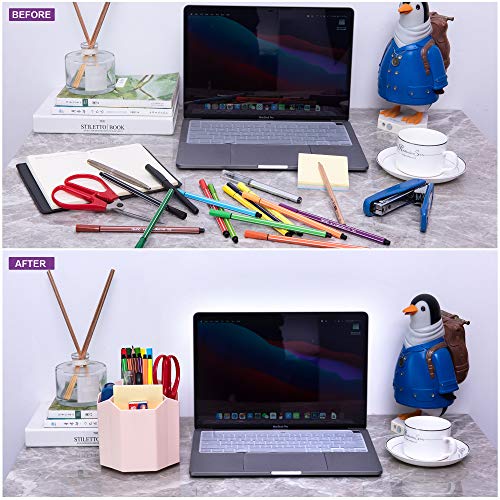 Desk-Pencil-Pen-Holder-Rotating-Pen-Organizers-360-Degree-5-Grid-Pen-Holder-for-Desktop-Storage-Stationery-Supplies-Organizer-Home-Office-School-Kids-Peach-Pink