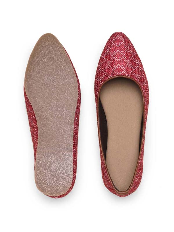 ZOUK Womens Jute Handcrafted Shimla Freesia Bellies Red - 41 (B0BV2WQT7C) Amazon Price History, Amazon Price Tracker