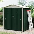 GarveeLife 6x4 FT Outdoor Storage Shed–Sloping Roof, Double Lockable Door