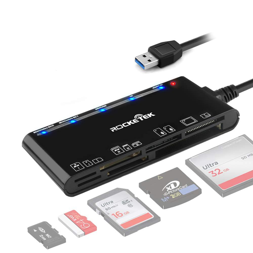 goobay 58261 USB C 2 in 1 Kartenlesegerät/USB 3.0 Cardreader/SD Karte Lesegerät PC, Laptop, TV/für Micro SD und SD Speicherkarten/SuperSpeed von bis zu 5,0 GBit/s/Plug & Play/schwarz