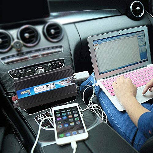 Onduleur pure sinus voiture convertisseur 12V 220V pour charger vos appareils en camping car - 5