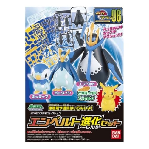 Bandai - Juego de 3 figuras articuladas de 5 a 10 cm, diseño de pingoleón