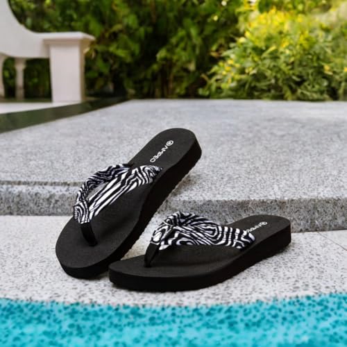 Ampeo Women's Arch Support Flip Flops Comfortable Casual Summer Beach Thong Sandals