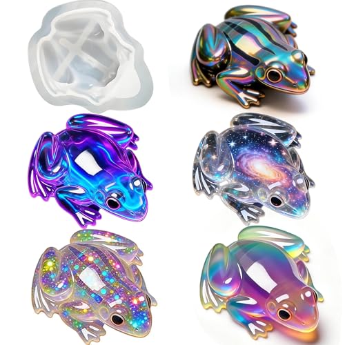 QUDYNZAL Frog Resin Mold Animal Frog Silicone Mold for Epoxy Resin Casting