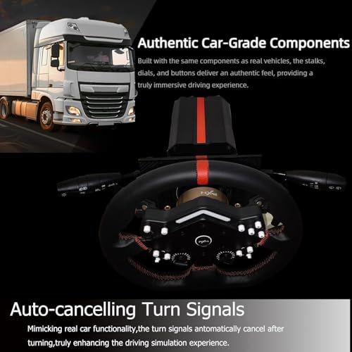 Image of Obokidlyamor Turn Signal Headlight Dimmer Switch For PXN V12 LITE Direct Drive Servo Wheel Base;Multi-Function Stalks Turn Wiper Lever Combination Racing Simulator Button Console Racing Wheel (For PXN V12)