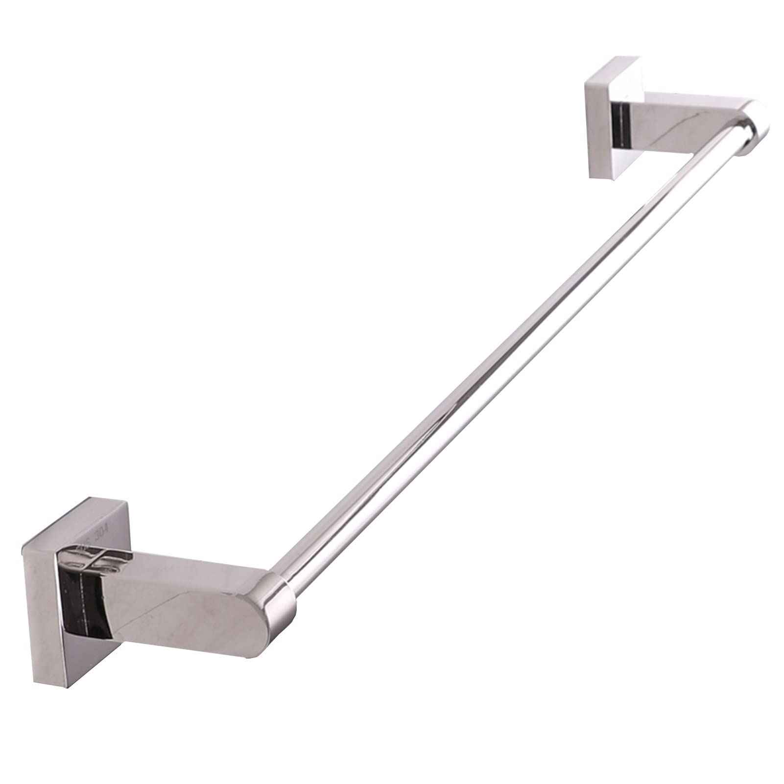 LMYSXAOZ Bathroom Towel Bar Rails, SUS 304 Stainless Steel Rod, Square Bath Holder, Wall Mounted Rail, 40cm - 80cm Optional, Polished Finish (Size : 60cm)
