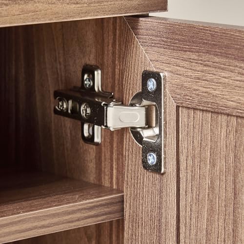 Image of Home Centre | Helios Alton Shoe Cabinet | 12 Pairs, Cushioned Seat | Engineered Wood | Walnut | 1 Year Warranty