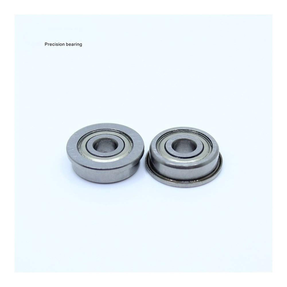 SUOFEILAIMU F605ZZ Flange Bearing 5x14x5 mm Deep Groove Ball Bearing ABEC-1 (10 PCS) Precision Bearing F605 Z ZZ Flanged Ball Bearings