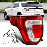 ZSBMP LED Tail Lights Compatible with 2016 2017 2018 2019 Ford Explorer TailLights Assembly Taillight Rear OE:FB5Z13405A(2016-2019 ford explorer, Left Driver Side)