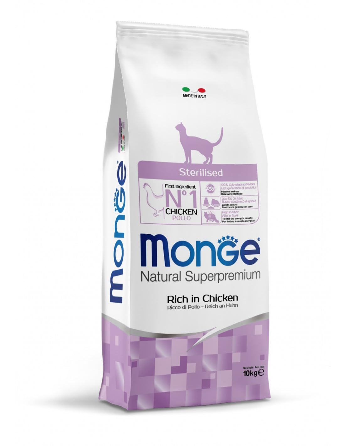 2 Confezioni MONGE Natural Superpremium Sterilized POLLO - 10 Kg - 2x10Kg