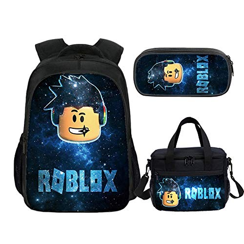 Roblox - Mochila para el almuerzo, estuche para el estudiante, bolsa de viaje, para computadora para niños y adolescentes