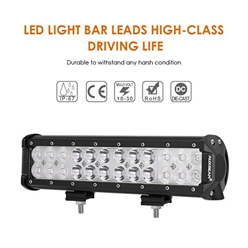 image for Auxbeam 12 Inch LED Light Bar with Wiring Harness 72W 7200lm Light Bar