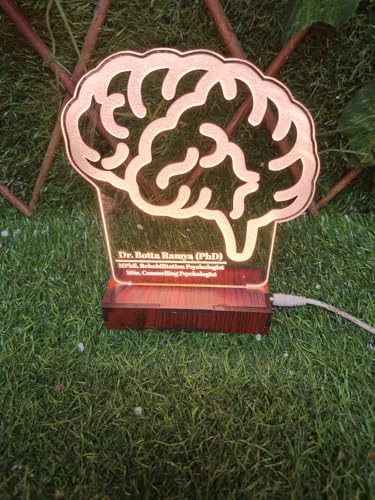 Image of DON'T JUDGE ME CUSTOMISED Doctor Lamp with Doctors Name and Design | Personalized Gift for Doctors (Warm White Color LED Light) (Brain)