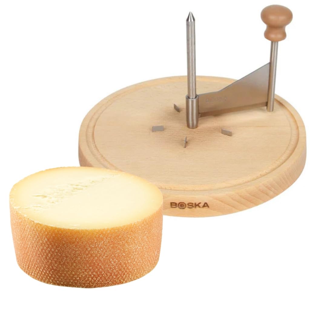 Pack BOSKA 850510 Girolle/Fraiseur bois + 1/2 Fromage Tête de Moine 450gr pour profiter de faire des jolies fleurs et garder au frais sans que ca sèche - Coffret cadeau parfait