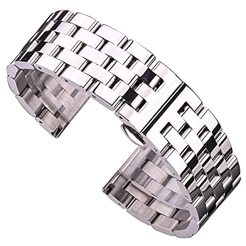 Bracelet montre acier 316l étanche et robuste pour homme 20mm à 26mm