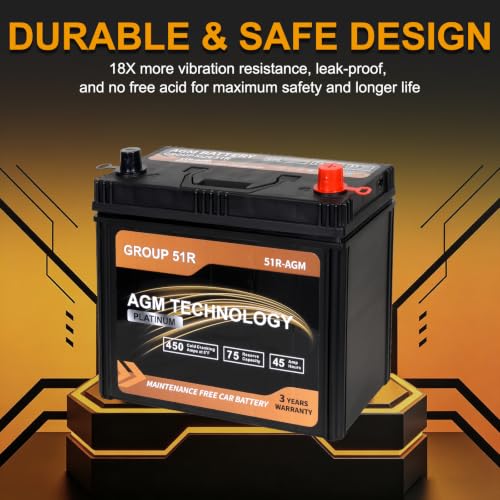 Daakmax Platinum AGM 51R Battery