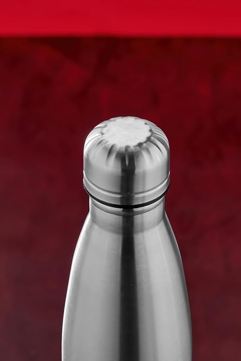 Cooker 500 ml Paslanmaz Çelik Termos, Çift Kat Yalıtım, 6 Saat Sıcak & 12 Saat Soğuk, Sızdırmaz Kapak, Gri
